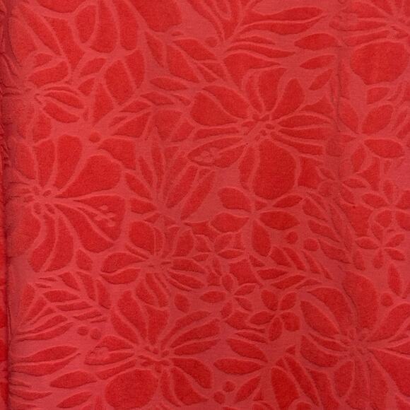 Lands End Size XL Coral Terry Cloth Floral Jacquard Beach Dress Swim Cover Up - Picture 6 of 8